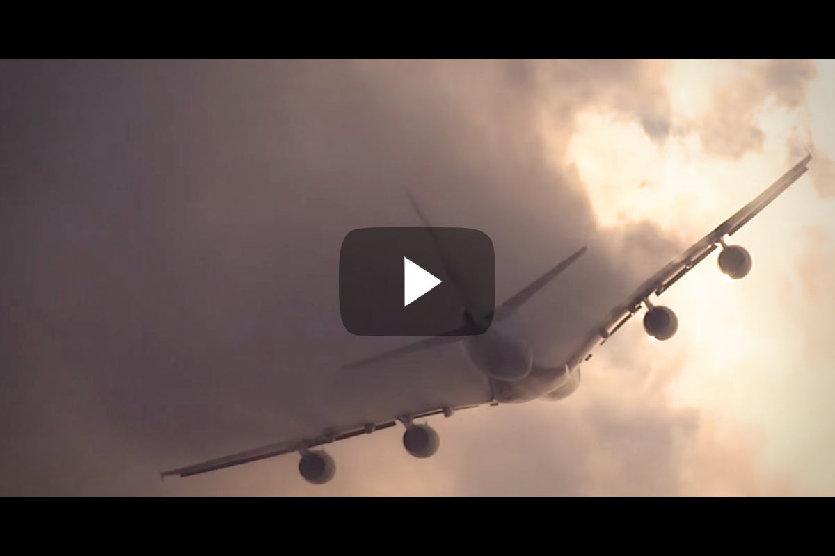 Airbus A380 Creates Massive Vortices Flying Through A Cloud Boldmethod