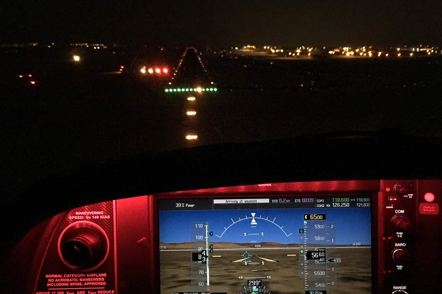 Night Takeoffs and Landings